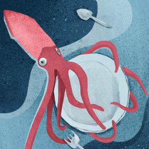 Ośmiornice na talerzu – jedzenie przyszłości (ilustr. Urszula Mierzwa)