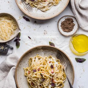 makaron, pasta carbonara (fot. bruna branco)