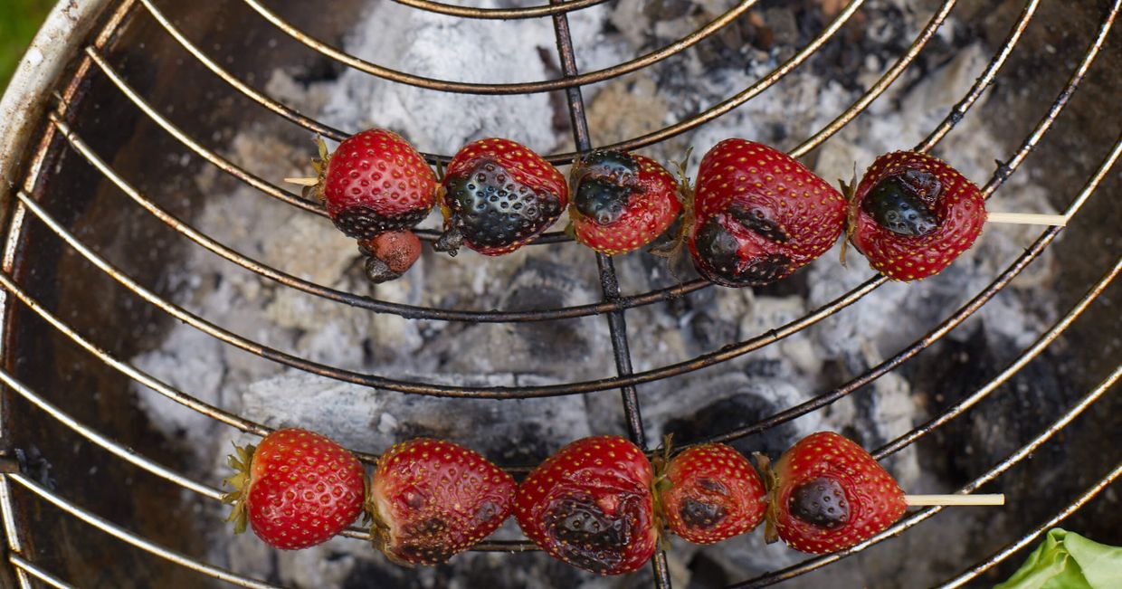 szaszłyki z grillowanych truskawek