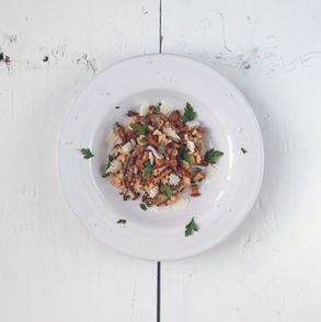 Risotto z grzybami, natką pietruszki, tartym serem (fot. Kaja Werbanowska)