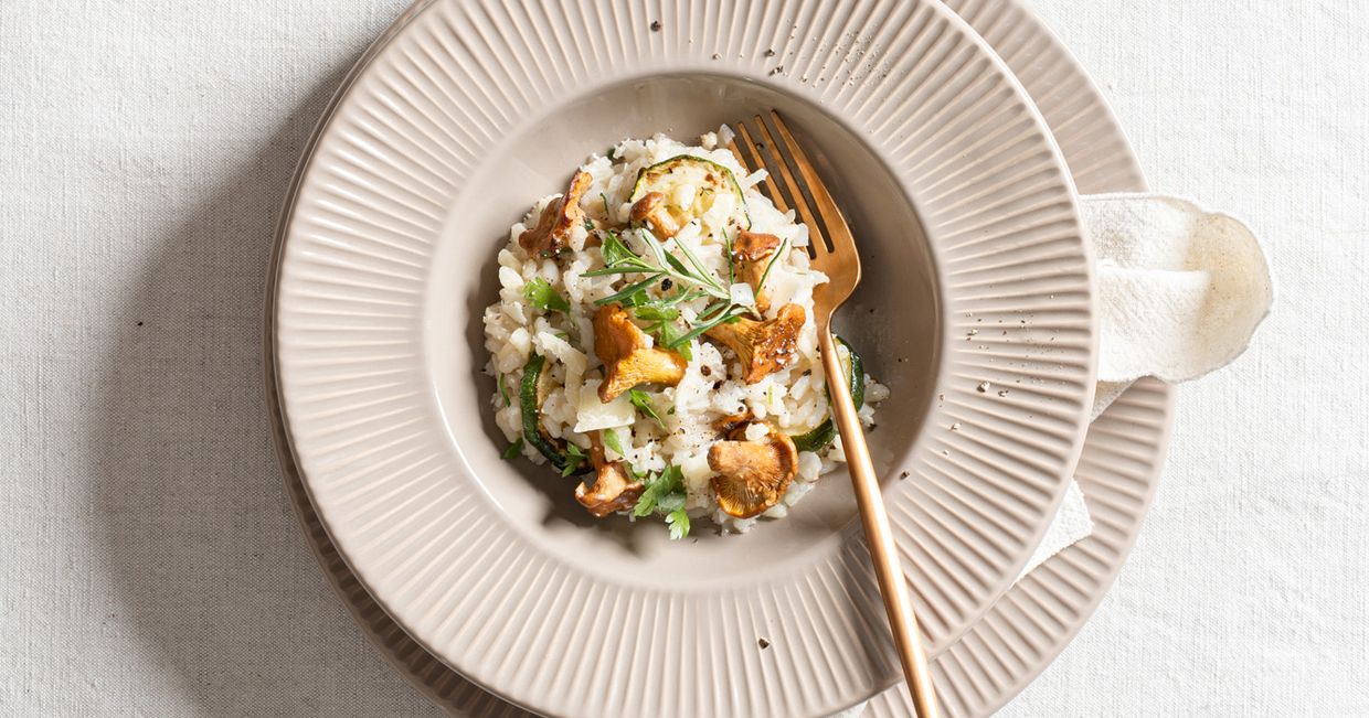 Talerz risotto z kurkami, parmezan (fot. Angela Matlak)