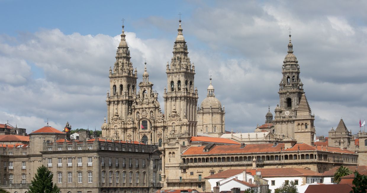 Widok na Santiago de Compostela z parku Alameda (fot. Julia Zabrodzka)