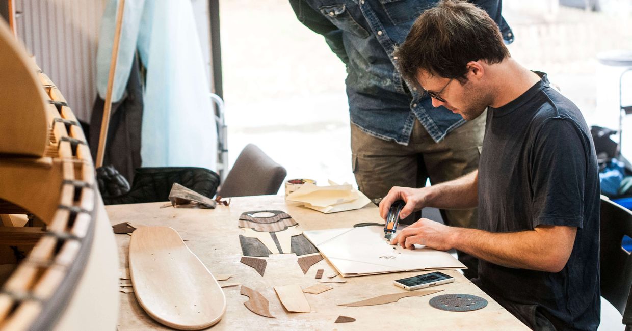 Warsztat w którym projektowane są longboardy Bronek Longboards