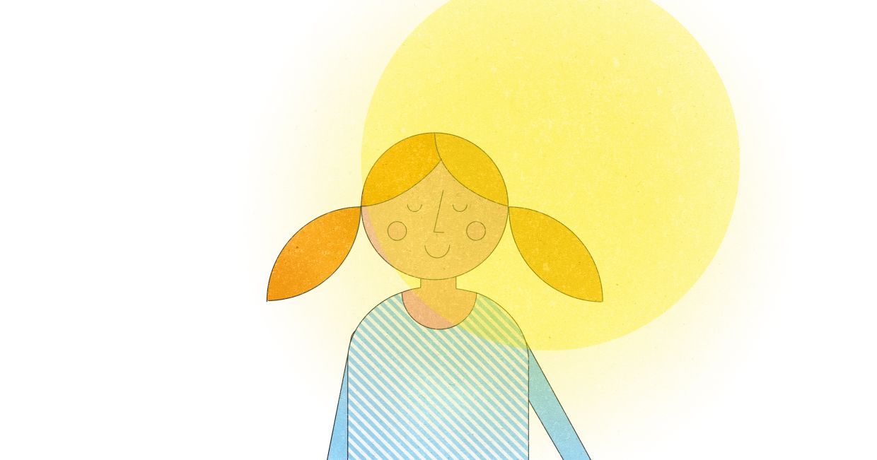 Kobieta zażywająca kąpieli słonecznej. (il. Marcin Lewandowski)