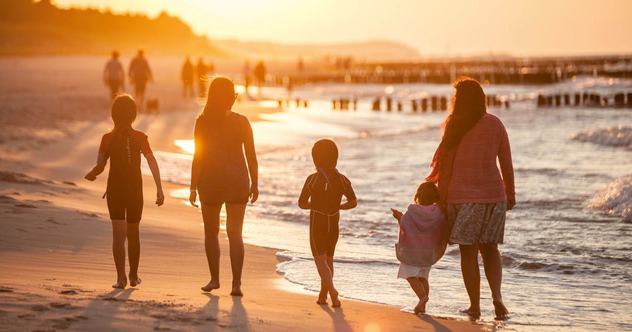 Zachód słońca nad morzem