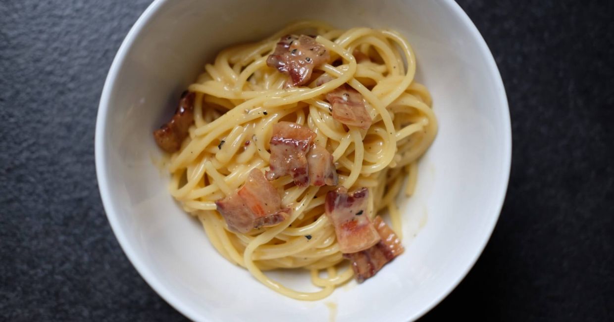 spaghetti carbonara fot Kasia Stadajek