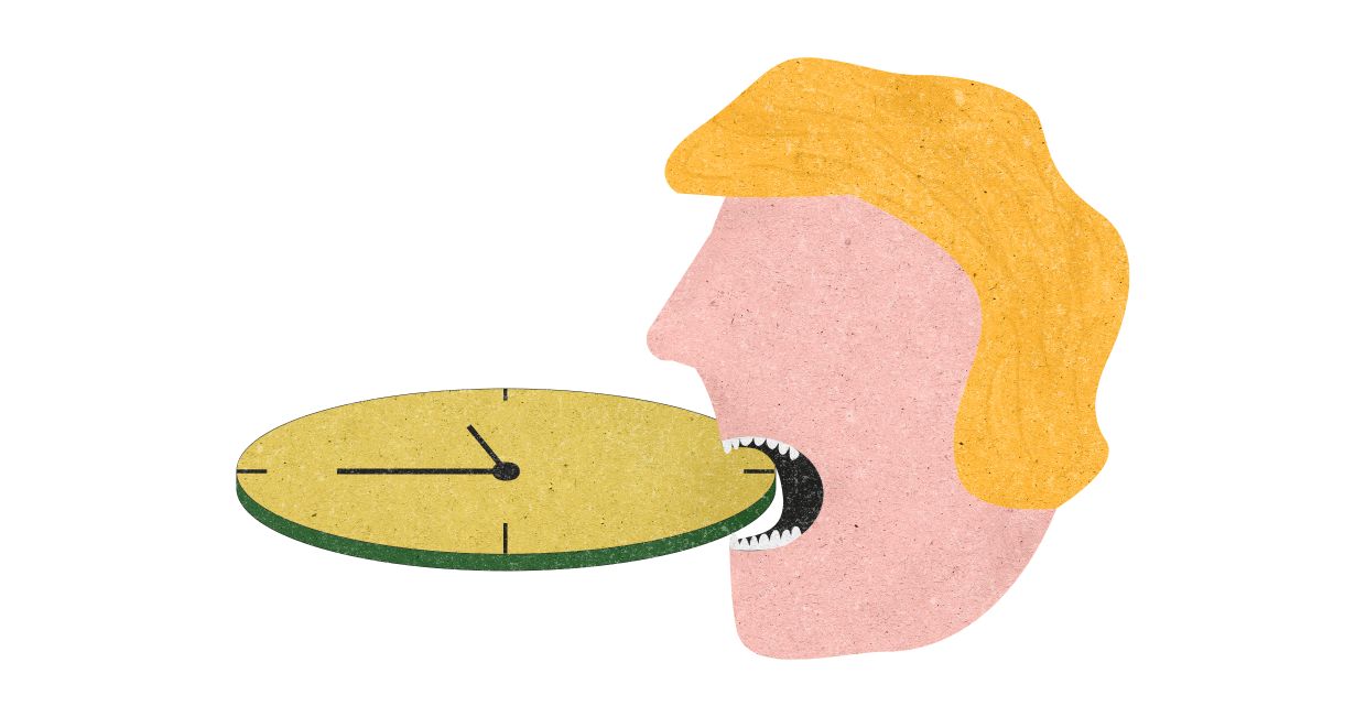 Głowa pożerająca zegar