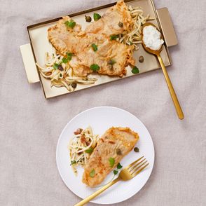 Świąteczny karp. Karp w tempurze. Romulada z selera i sos tatarski. PRZEPIS. Farma Bii (fot. Maciek Niemojewski)