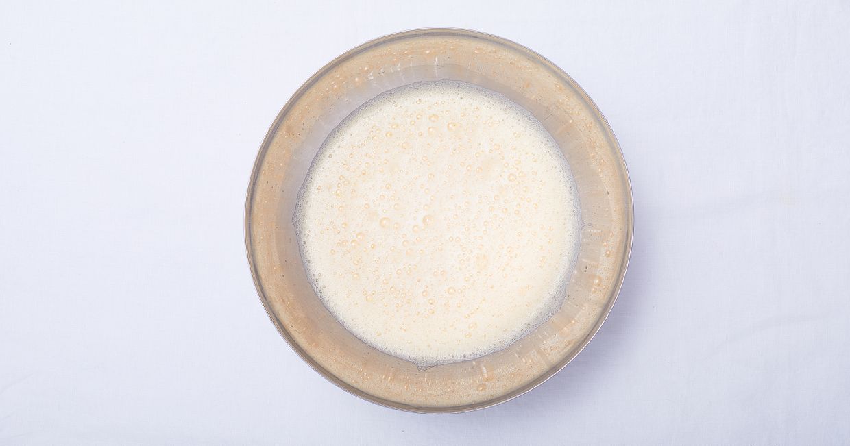 Miska z wymieszaną masą