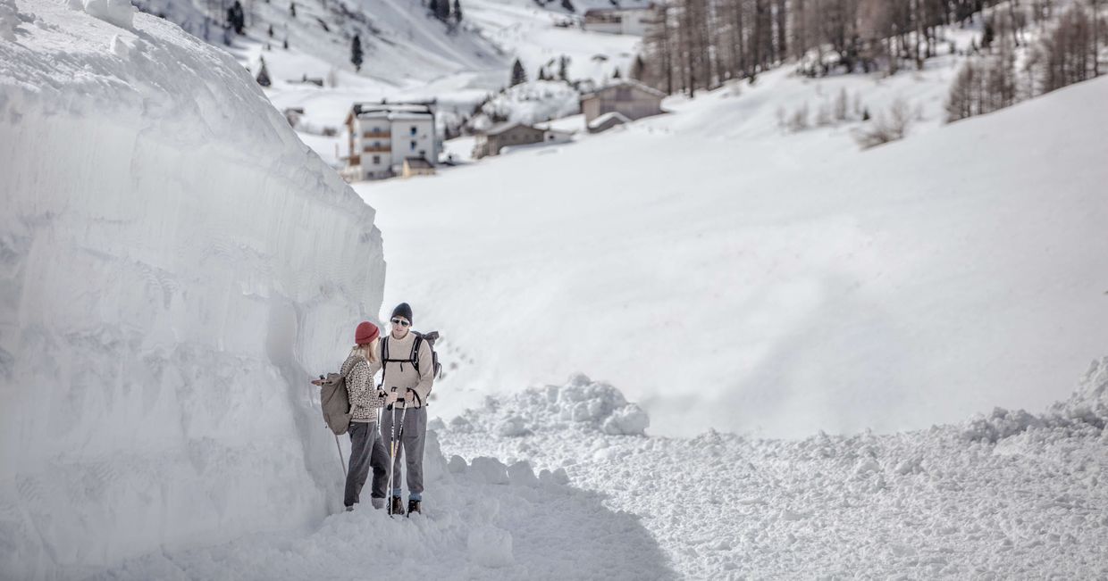 Marcin i Kaja na śniegu