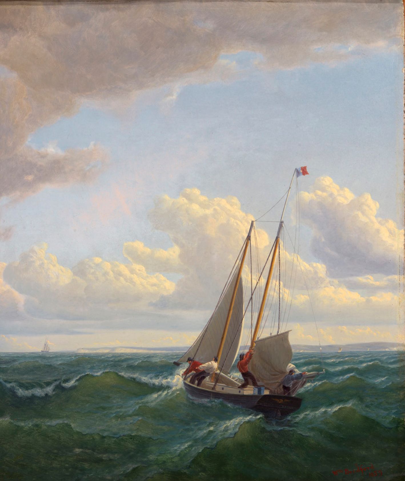 Whaler off the Vineyard–Outward Bound, obraz Williama Bradforda, 1859, Smithsonian American Art Museum, Museum purchase