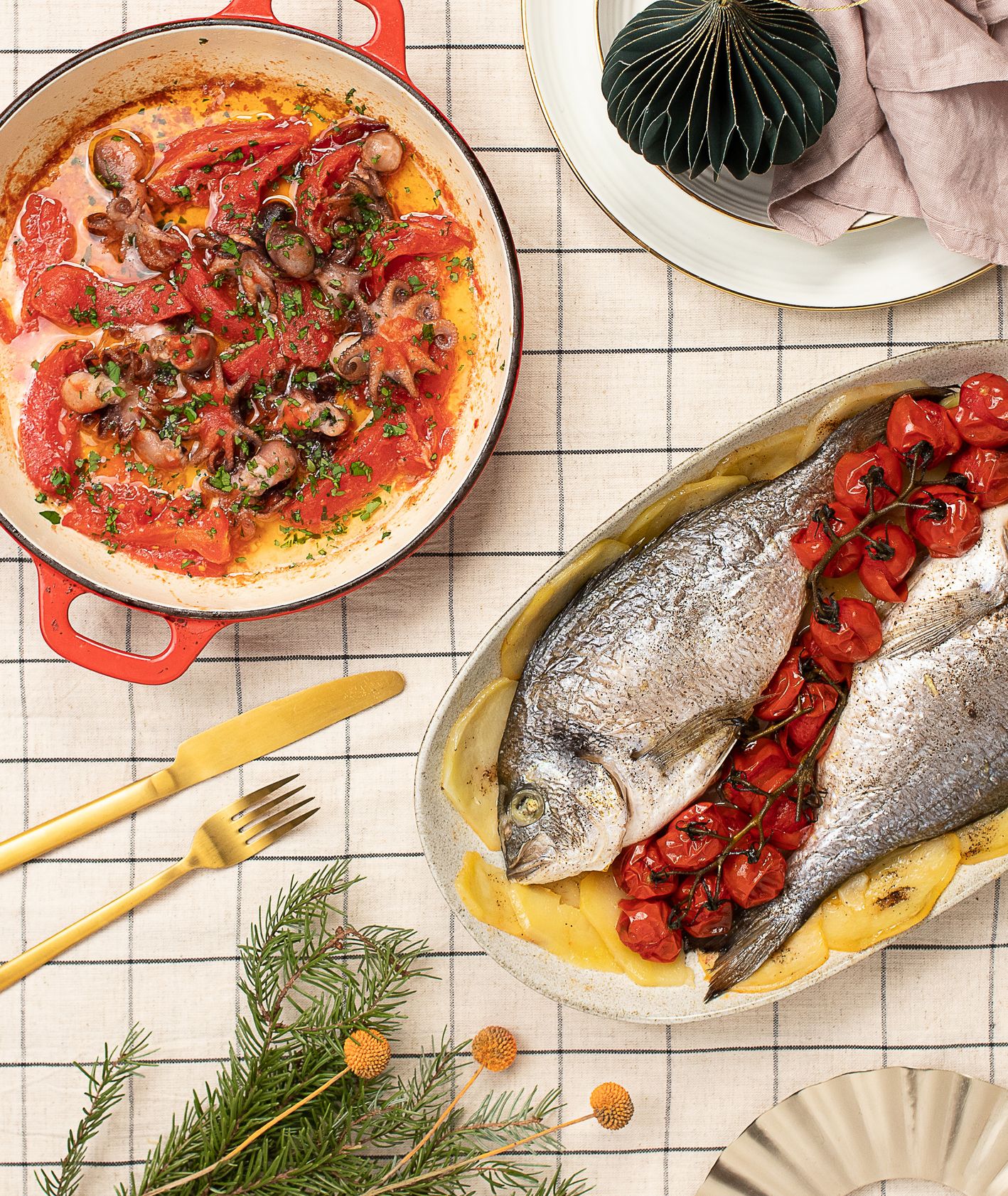 Świąteczne dania włoskie z rybami i owocami morza. Przepisy na owoce morza. Włoskie przepisy na owoce morza (fot. Paulina Czyżewska)
