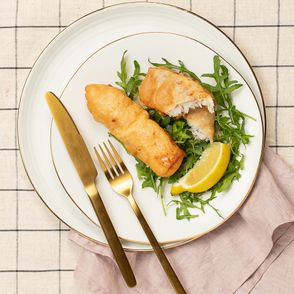 Porcja smażonych filetów z dorsza Baccala, kuchnia włoska Cristiny Catese (fot. Paulina Czyżewska)