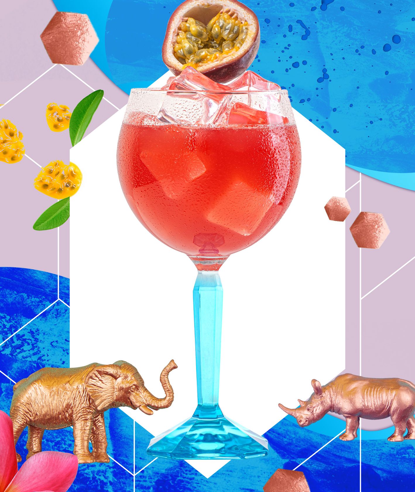 Koktajl z ginem i markaują. Prosty przepis na letniego drinka (il. Julia Błaszczyk / hintoftime_collagestudio)