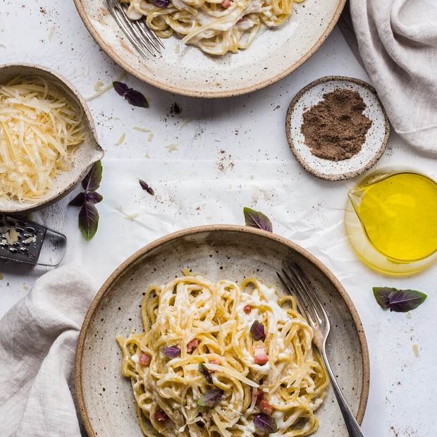 makaron, pasta carbonara (fot. bruna branco)