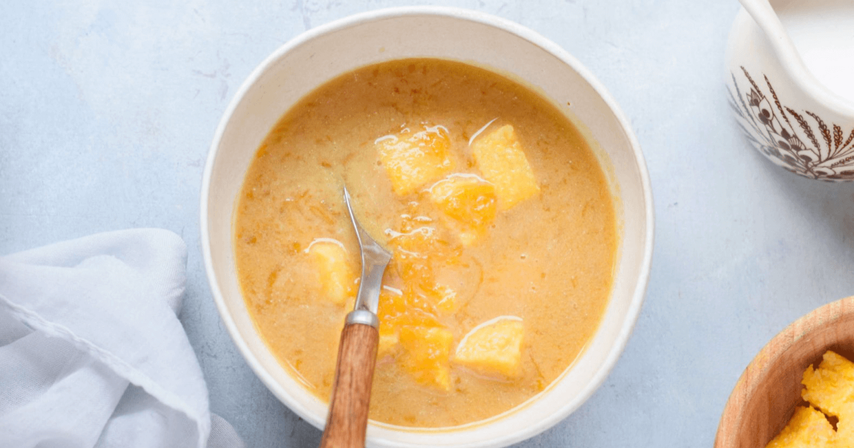 Słodka zupa dyniowa z polentą (fot. Anna Szewczak)
