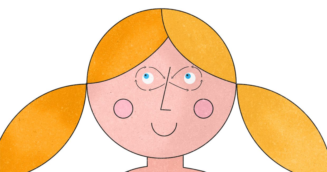 Schemat ćwiczenia oczu. (il. Marcin Lewandowski)