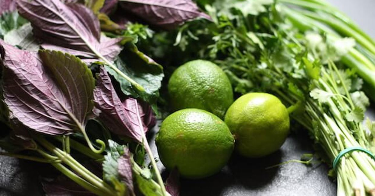 Mięta, limonka, kolendra