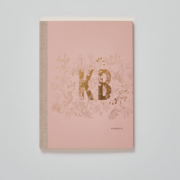 Notes KUKBUK-a ze złoconymi brzegami różowy