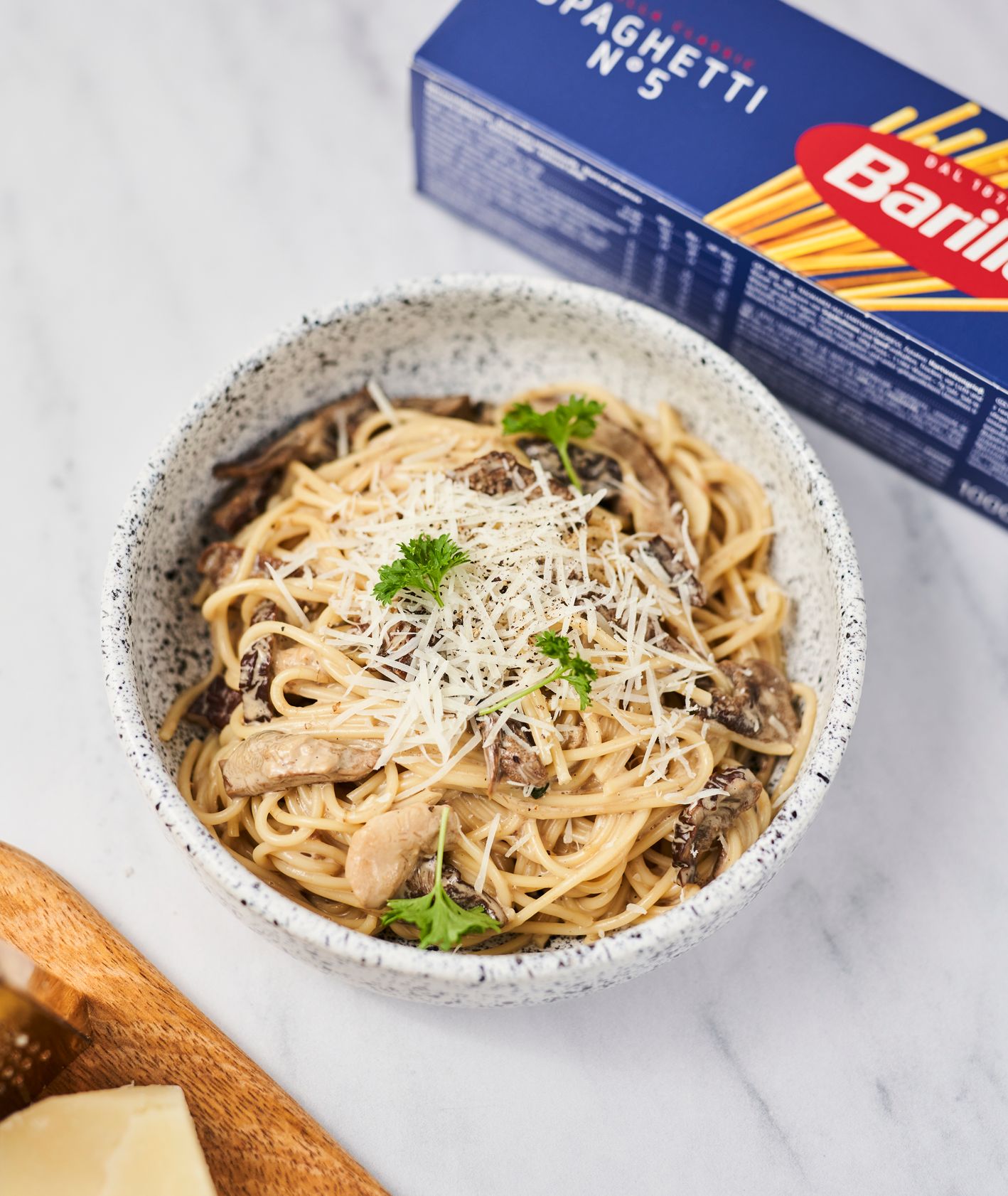 Spaghetti Z Kremowym Sosem Grzybowym