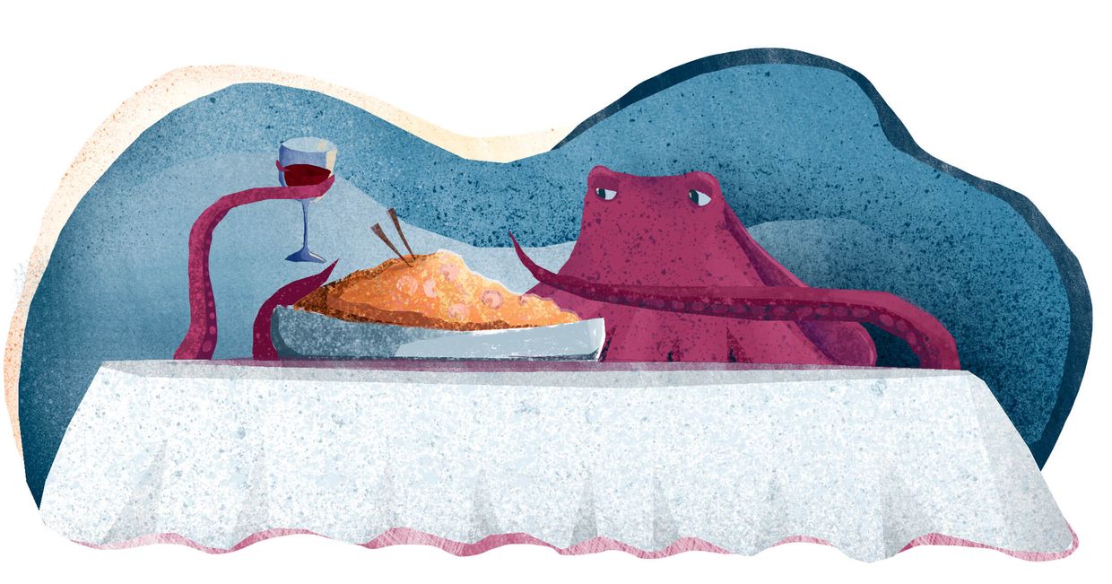 Ośmiornice na talerzu – Tomek Zielke o trendach kulinarnych (il. Urszula Mierzwa)