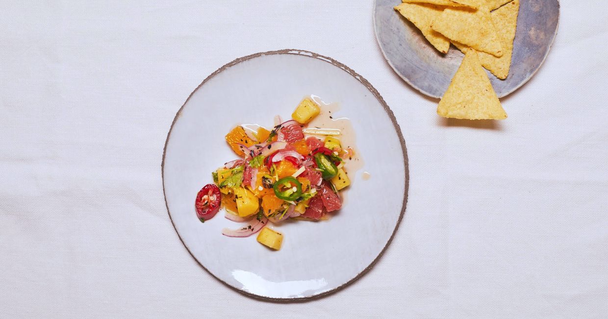 Wegańskie ceviche z pomarańczy