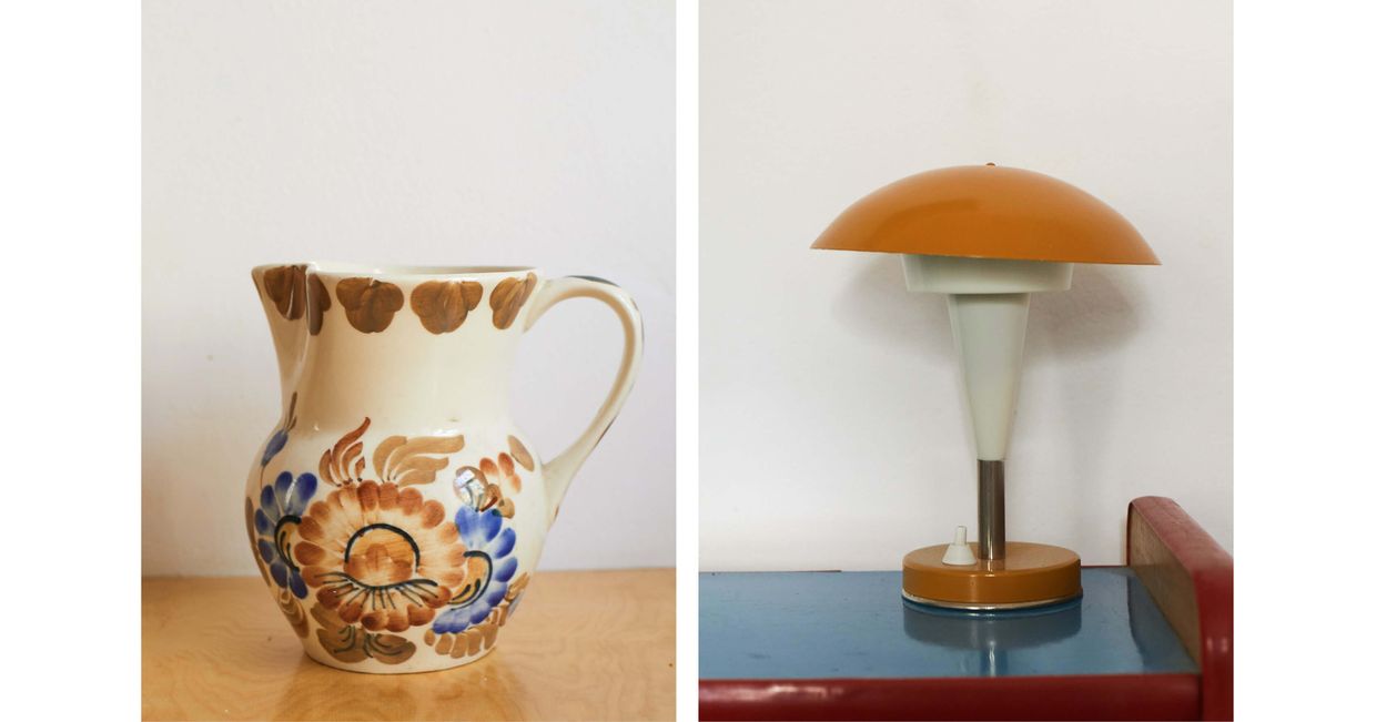 lampka nocna typu "grzybek" i dbanek z Chodzierzy