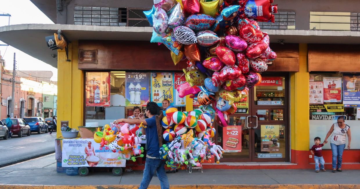 Ruchome stoisko z jedzeniem w Oaxace w Meksyku (fot. Julia Zabrodzka)
