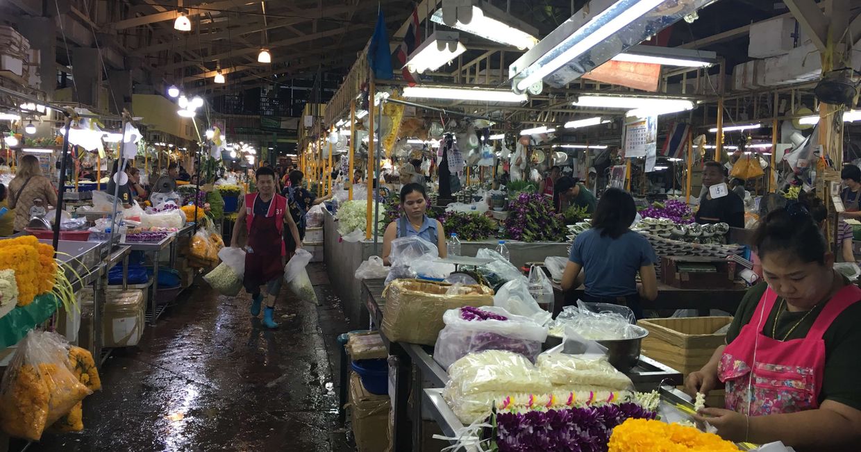 Targ kwiatowy w Bangkoku