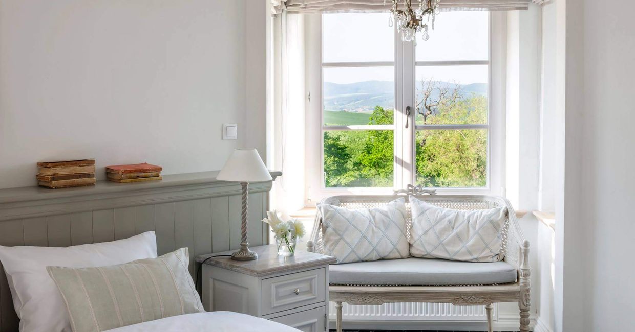 Sypialnia w pałacu kamieniec