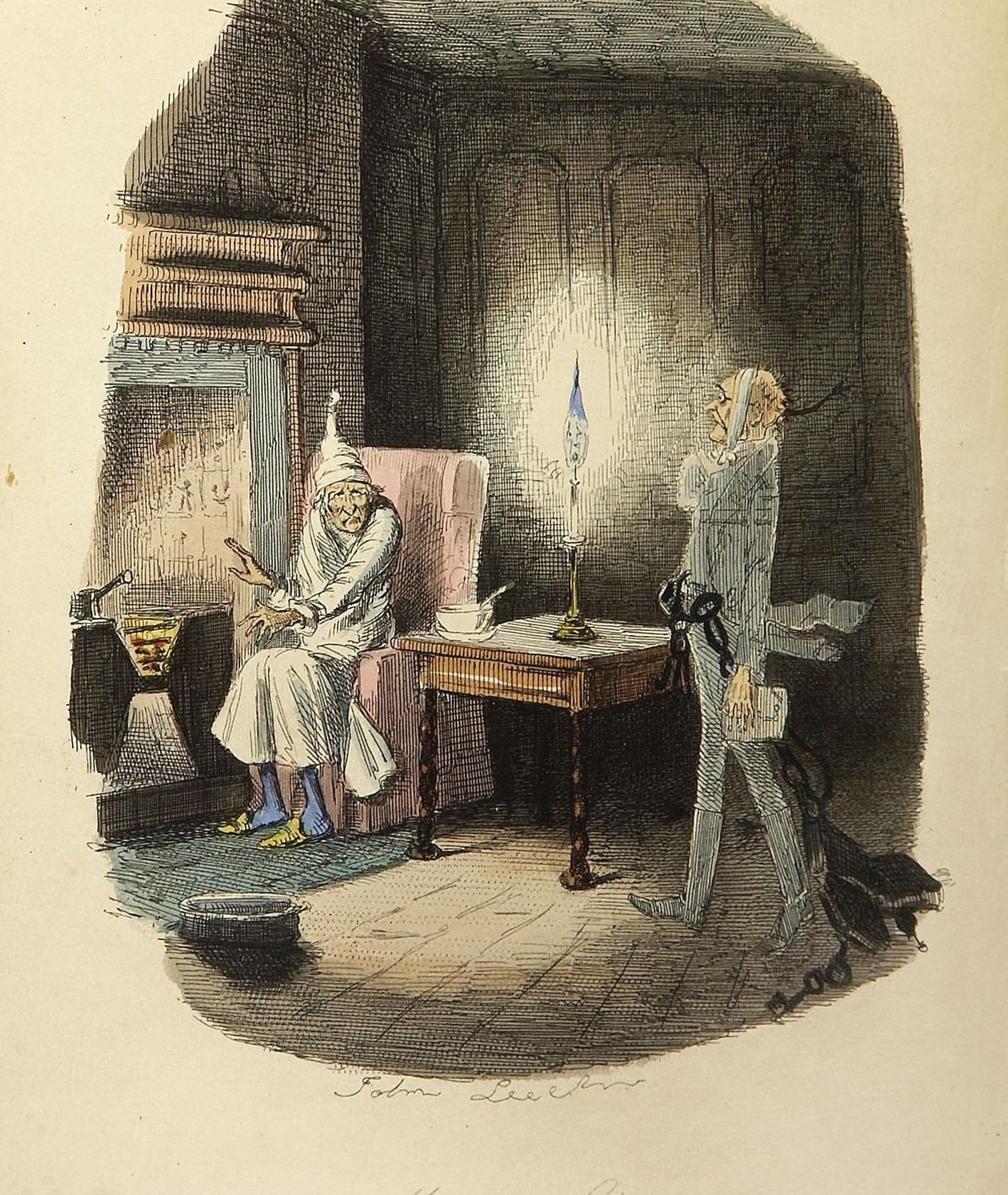 Opowieść Wigilijna, ilustracja John Leech