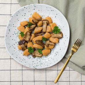 Przepis na włoskie gnocchi dyniowe z sosem grzybowym
