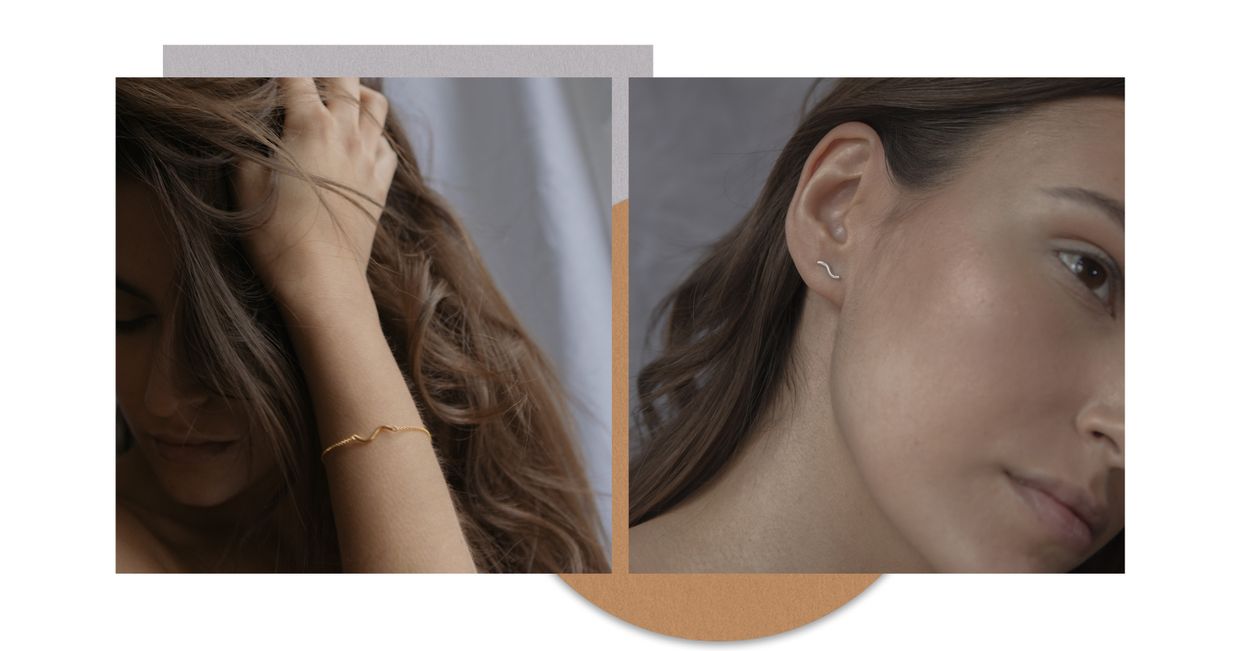 Kolczyki i bransoletka pozłacana od Jubilerek (fot. materiały prasowe)