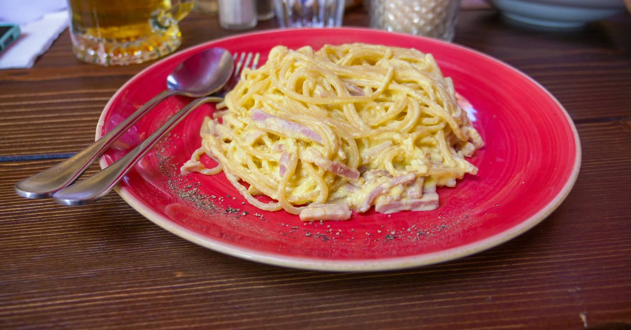 Carbonara  w Antica Birreria Peroni (fot. Bartek Zwiefka )