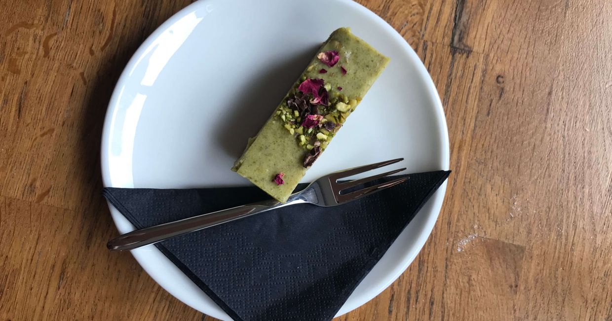 baton z pistacjami z restauracji Bread House w Toruniu