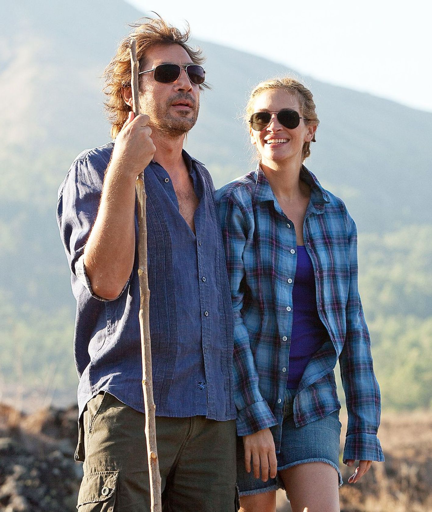 Javier Bardem i Julia Roberts na tle gór