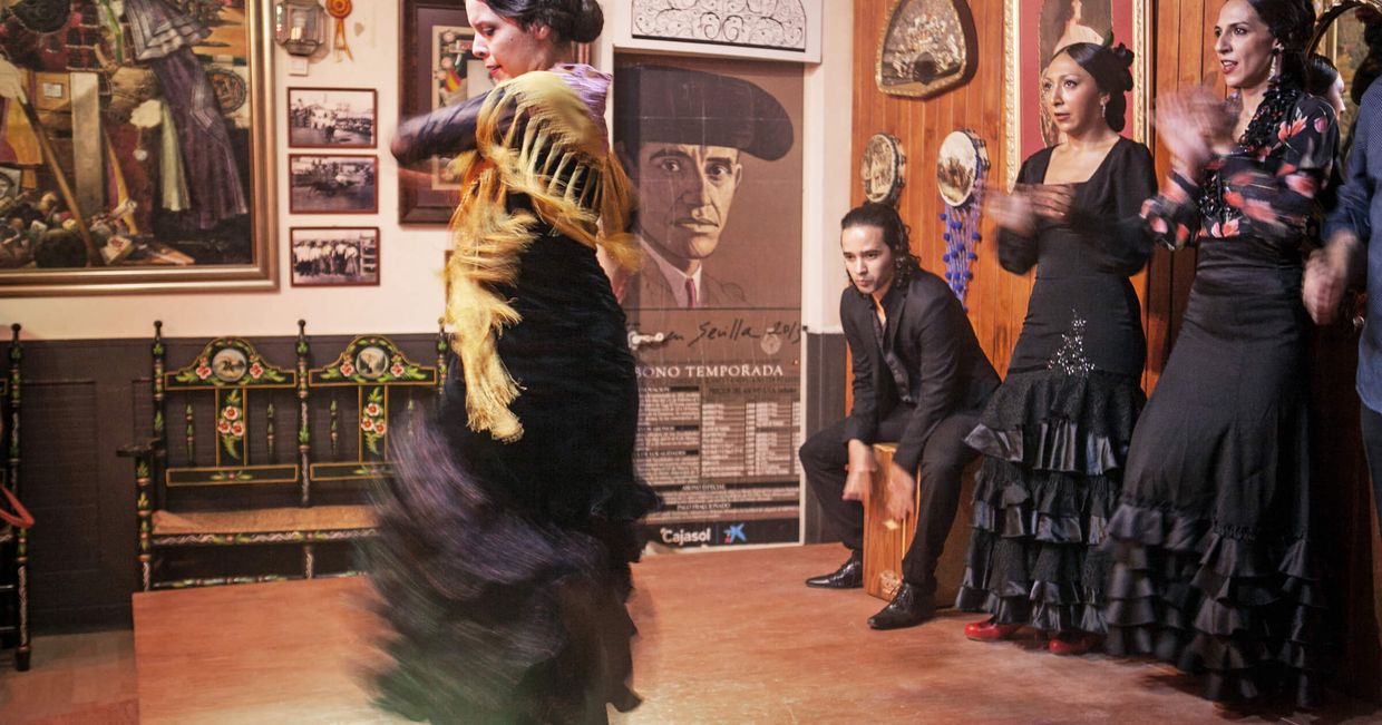 Występ flamenco w TBO Centro Cultural don Cecilio w Sewilli (fot. Julia Zabrodzka)