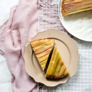 ciasto z rabarbarem, rabarbar, ciasto jogurtowe, proste cisto z rababarem