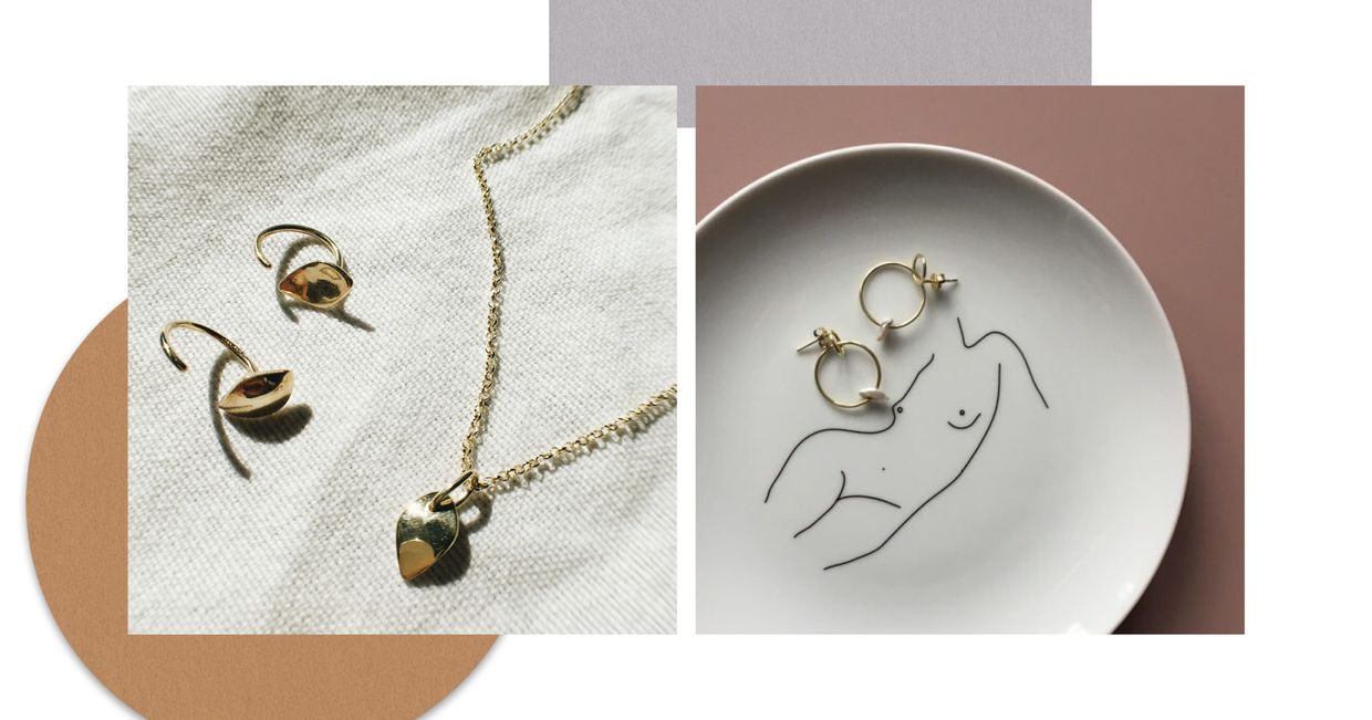 Kolczyki i naszyjnik z serduszkiem od Agaty Jankowiak, czyli Gusta Jewellery (fot. materiały prasowe)