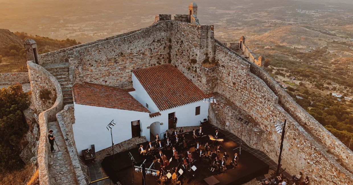 Zamek, w którym odbywa się koncert - Festiwal Marvao - Portugalia (fot. Zuza Rożek)