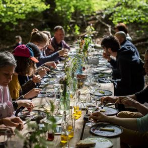 Kolacja w lesie (fot. dinnershow.studio)