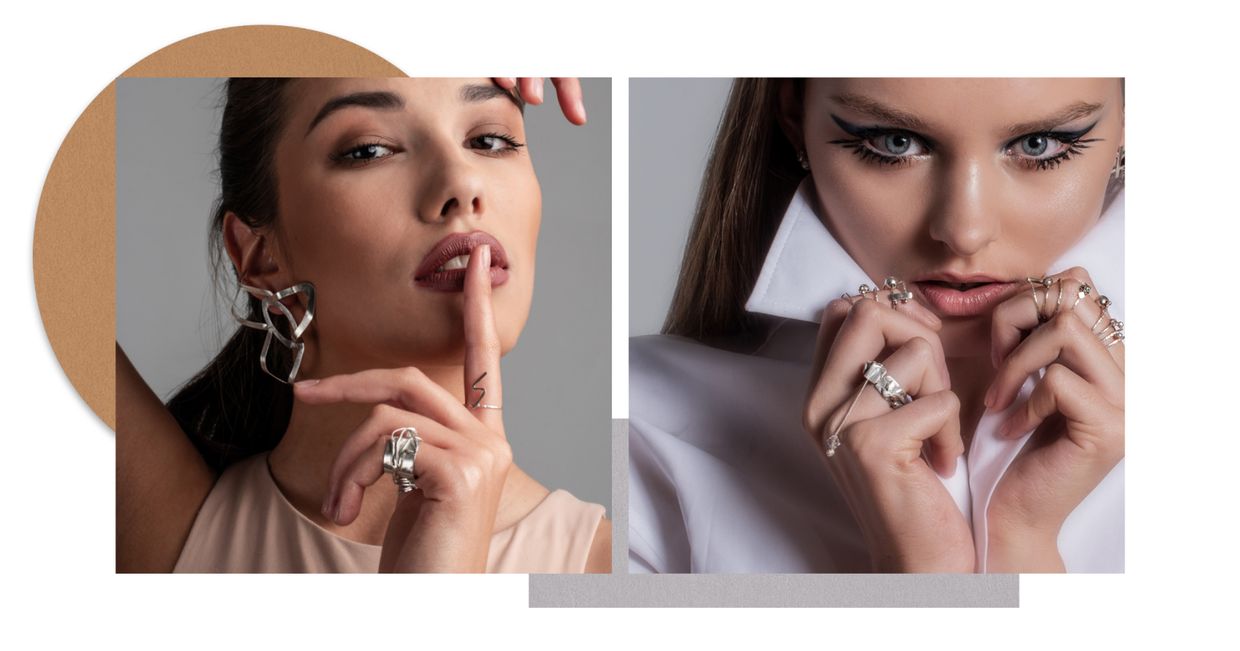 Kolczyki i stalowe pierścionki od Betty and Josh dla kobiet i mężczyzn – pomysł na prezent świąteczny (fot. materiały prasowe)